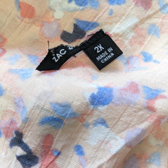 ZAC & RACHEL Flowy Boho Lightweight Shirt Blouse - Picture 11 of 11